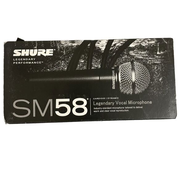 Shure SM58 Cardioid Dynamic Legendary Vocal Microphone w/Bag & Clip (Brand New) - Picture 3 of 16